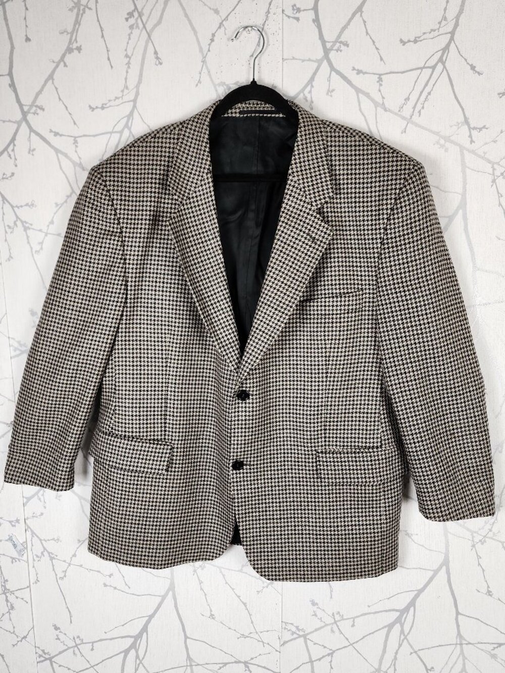 Protocol Houndstooth 100% Wool Blazer Sport Coat